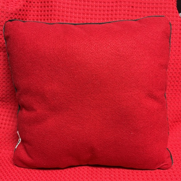 Snowman Pillow 12” square. Felt fabric. - Picture 2 of 2